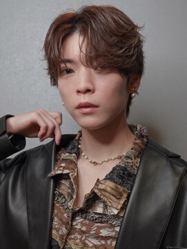 メンズサロン ガウディ 三宮店(men's salon Gaudi) メンズカット×フェザーパーマ×センターパート