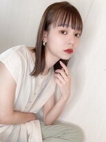 リグ 横浜(Lig.)&nbsp;ヘーゼルベージュシースルーバングフレンチバングミントカラー