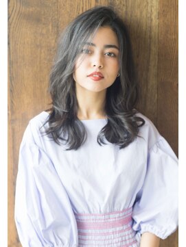 エル(LE) ワンレンクラシカル斜めバングボルドー