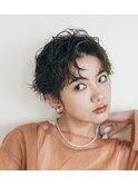 カーリークールショート／ショコラベージュ