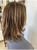 20代30代40代大人かっこいいハイライトブリーチ無造作ミディ