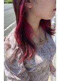 暖色系カラー♪インナーカラー♪ゆるふわコテ巻き♪