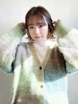 アルバム 池袋(ALBUM) くびれボブ_外ハネボブセクションカラーペールベージュ_99025