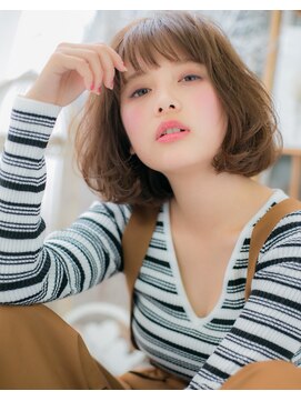 カバーヘア 上尾西口店(COVER HAIR) 暖色系カラーフレンチガーリーくせ毛風ボブh2上尾20代30代40!