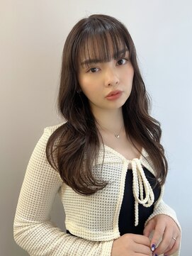 ロンドアジュール 横浜(Lond azur) ハッシュレイヤーコーラルベージュ韓国巻き結べるレイヤーカット