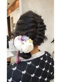 入学式卒業式ヘアアレンジ編み込み