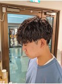 vマッシュ×波巻きスパイラルパーマ