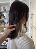 20代30代大人かわいいミルクティーベージュインナーカラー