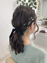 ゆるポニー★ローポニー★結婚式ヘア