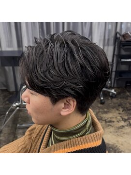 ニコフクオカヘアーメイク(NIKO Fukuoka Hair Make) 「NIKO」大人センターパートパーマ　シャドーパーマ　福岡天神