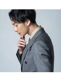 大人メンズなセンターパートスタイル