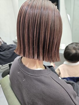 ヘアーグロウニコ(hair grow nico...) ハイライト×ピンクバイオレットボブ