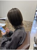 美髪/外ハネボブミディ/くすみベージュ/20代30代40代50代