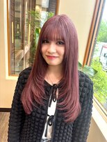 ヴァンカウンシル Kuwana(VAN COUNCIL)&nbsp;韓国レイヤーカット+ケアブリーチ　ピンクカラー