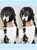 ツイン編みおろし