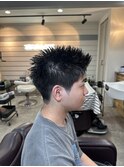 MEN’S HAIR/サーフカール/刈り上げセンターパート/船橋