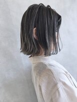 ムウ 難波(MOU)&nbsp;ハッシュカットフルバング似合わせカットレッドブラウン20代30代