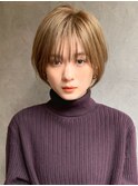 30.40代にオススメ×ひし形シルエット×シンプルショート◎