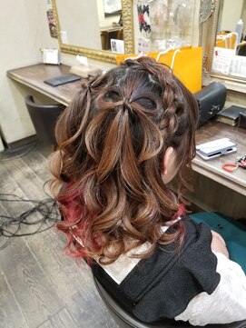セットサロンエース(Set salon Ace) カチュ編みリボンハーフツイン☆