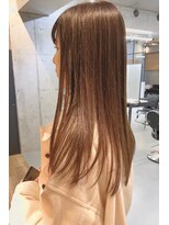 ヌイ 横浜(nui) ストレートベージュ_毛先パーマことりベージュ