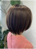 大人かわいいボブ_ベージュカラー