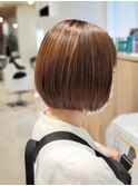 大人可愛い小顔ナチュラルボブ