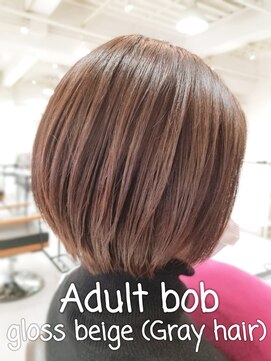 ピュア プレイス ラボ(PURE PLACE LABO) 【PURE PLACE×北島】 おとなボブ×グロスベージュ