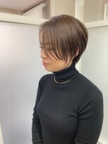 フレーム ヘア ルーム 天王寺駅前店(FRAME hair room)&nbsp;前髪なし/ハンサムショート/アッシュブラウン/20代ショート