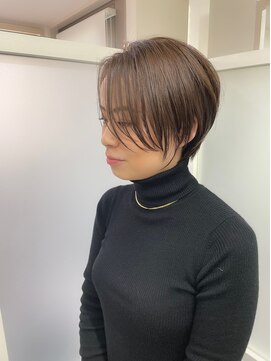 フレーム ヘア ルーム 天王寺駅前店(FRAME hair room) 前髪なし/ハンサムショート/アッシュブラウン/20代ショート