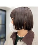 透け感ぱつっとミニボブ【スタイリスト白子】