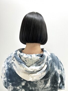 フラッグ ヘアー 天神西通り店(Flag HAIR) シンプルボブ☆インナーカラー☆ケアブリーチ