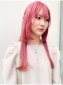 ロングピンクヘア