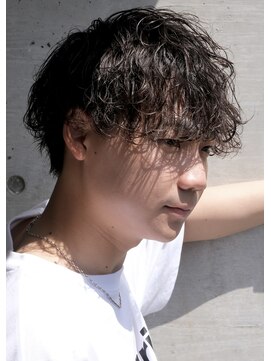 ネクストフォーヘアー(NEXT for hair) マッシュ 波巻きスパイラルパーマ 刈らない ナチュラル 黒髪