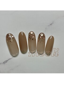 ミオリィ(meoli) ワンカラー＋ラメグラアート