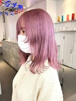 ダブルカラーピンクベージュケアブリーチハイトーン髪質改善