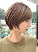 30代40代大人女性/前髪ありショートボブ/ショートヘア/髪質改善