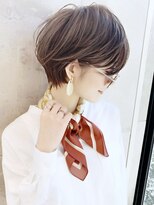 大人可愛い小顔ひし形クビレ丸みボブ20代30代40代大人ショート