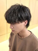 ニアウ 伊勢崎連取店(Niau)&nbsp;マッシュウルフ波巻きツイストスパイラルパーマメンズ