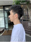 【#黒髪束感メンズショート】×刈り上げスタイル