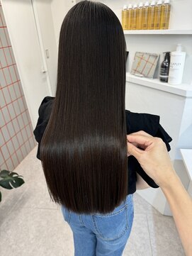 ペレ 栄店(PELE) デザインカラー/レイヤーカット/ウェットヘア/オリーブベージュ