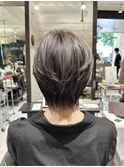 【LA'BO三浦】クールな印象◎襟足長めショート×ハイライト