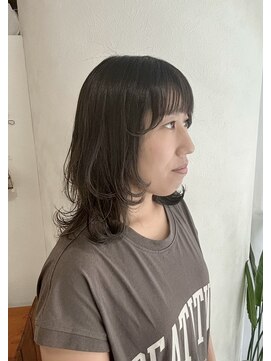 フレア 心 武庫之荘(flare) ミディアムレイヤー＊オリーブグレージュ