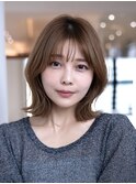 20代30代大人かわいい小顔くびれレイヤーカット前髪ボブウルフ