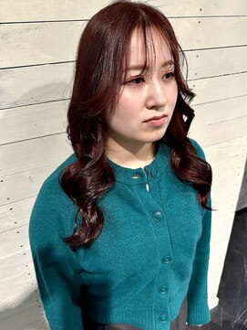 ルノン フィージュ(LUNON fieju) 髪質補修カラー/艶カラー/マロンピンク/韓国巻き