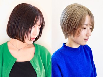 ヘアーサロン エクラ(HAIR SALON eclat)の写真/毛先1mmまで！骨格補正cutで小顔魅せも★顔周りのフィット感を重視したデザインで大人可愛い印象に【都城】