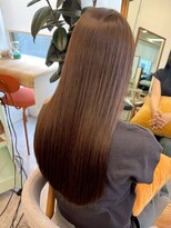 ベイルーム(BAYROOM by HONEY omotesando)&nbsp;髪質改善透明感カラーマロンベージュレイヤーカットストレート