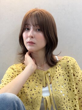 シア 新越谷店(SHEER) ミディアムレイヤー×透明感ブラウン