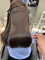 ファビ 渋谷(Fab)&nbsp;くびれヘア/暗めカラー/アプリコットオレンジ/縮毛矯正