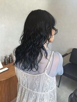 ブローフィー(Blowfy)&nbsp;【 Blowfy 】裾カラー ネイビー 黒髪