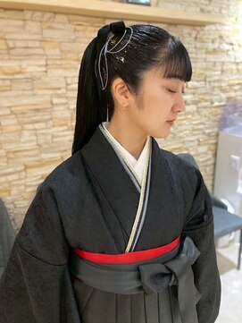 成人式/卒業式セット☆和装/袴/ロングポニー/高めポニーテール